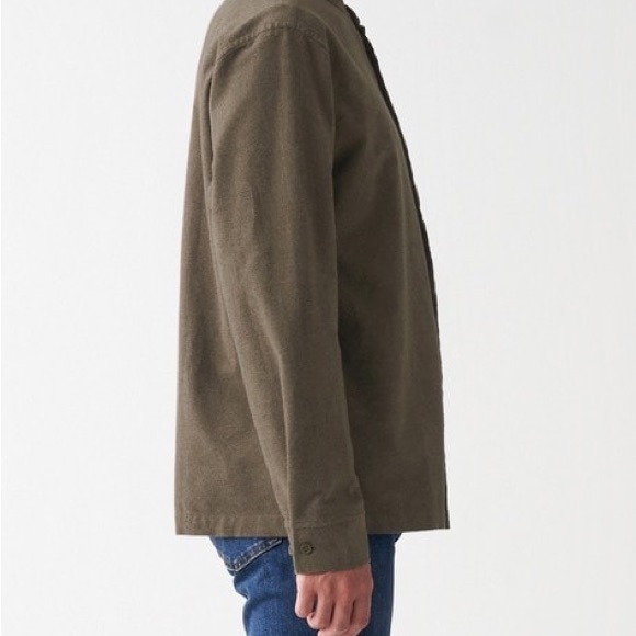 Muji Flannel Stand Collar Shirt - Picture 4 of 6